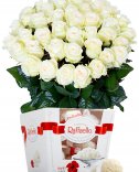 Bílé růže + Raffaelo