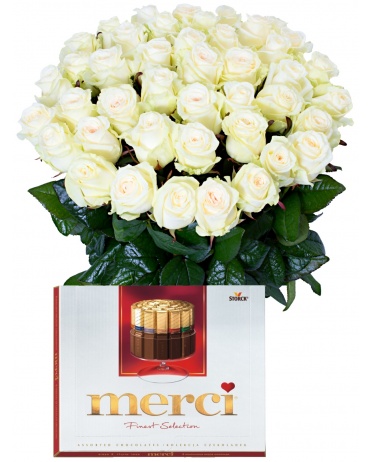 BIELÉ RUŽE + MERCI