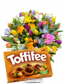 TULIPÁNY + FREZIE + TOFFIFEE 125g