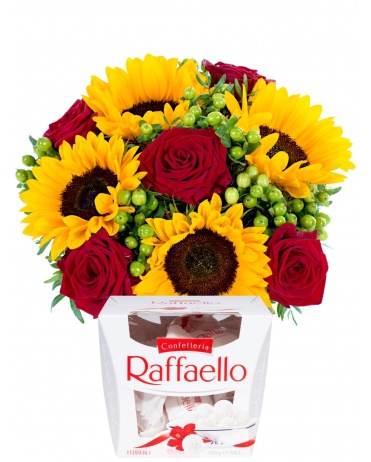 Подсолнечник + роза комплект 1