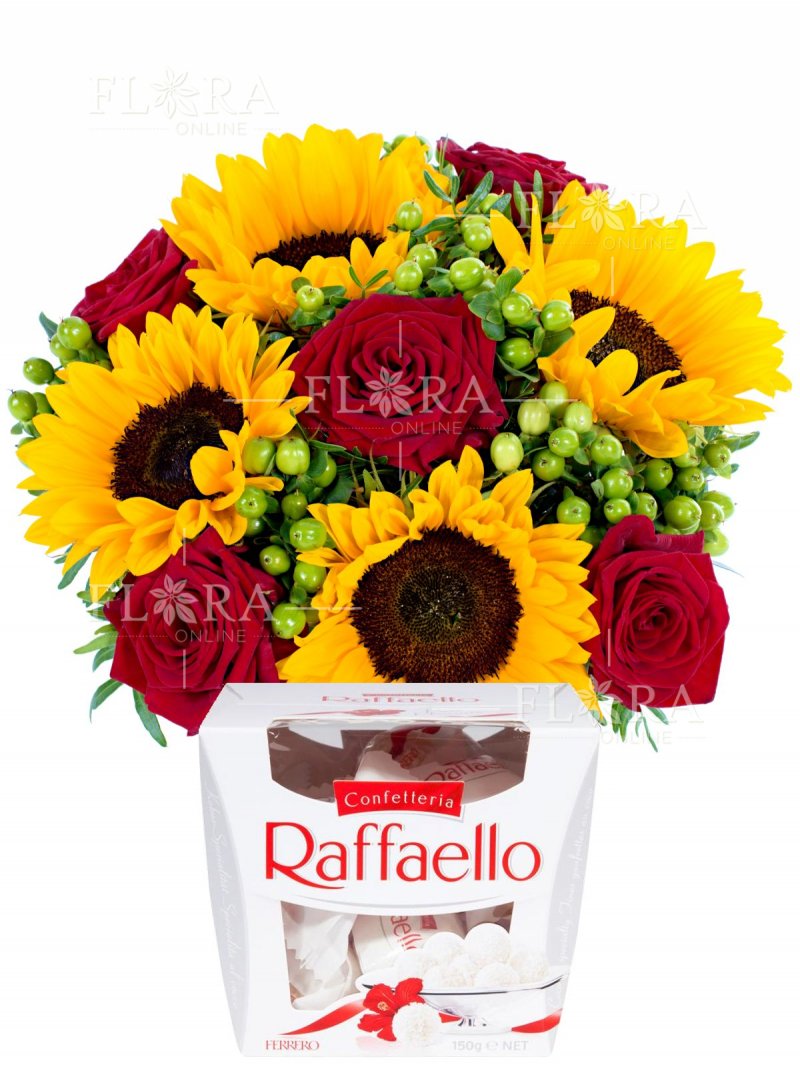 Gift set - bouquet + raffaello