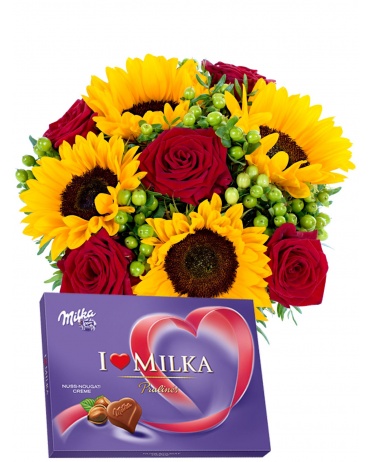 Подсолнечник + роза комплект 3