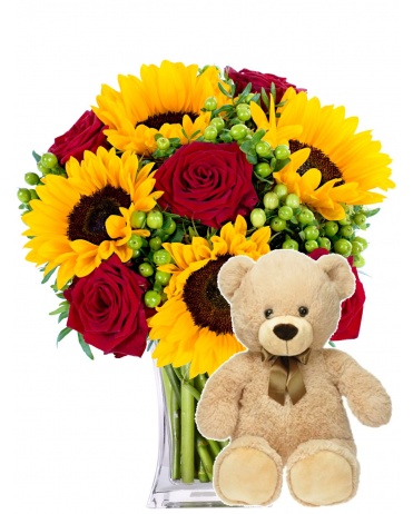 Подсолнечник + роза комплект 4