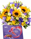 Bouquet + Milk - gift set