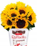 Букет + Рафаэлло - доставка цветов
