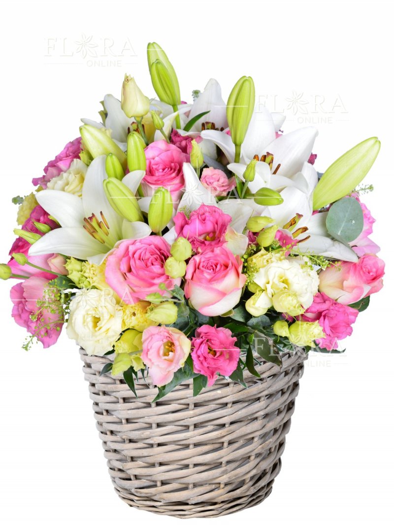 Lily and Rose - A beautiful flower basket