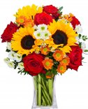 Mixed bouquet from sunflowers - delivery of flowers