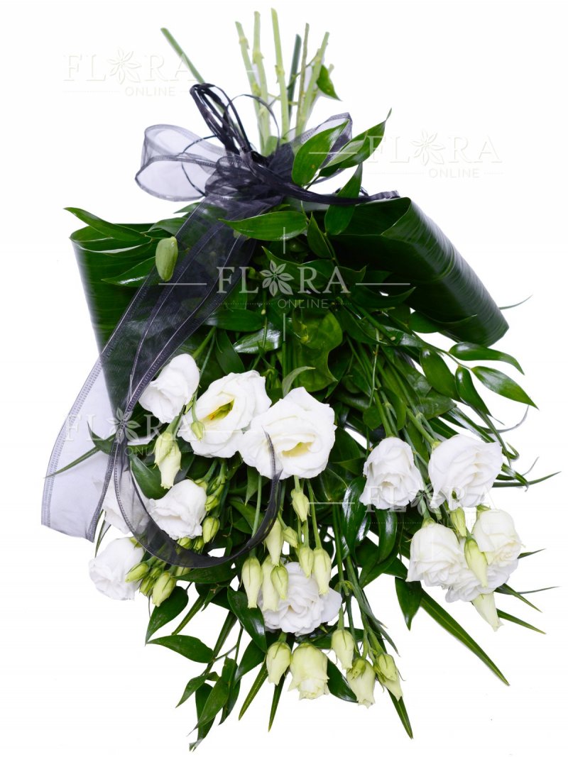 Funeral bouquet - white eustomy