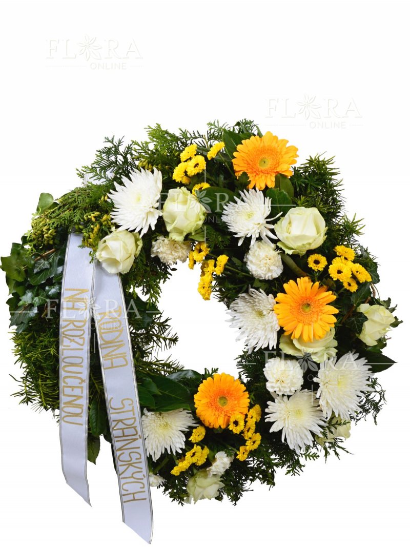 Funeral wreath - flower delivery in the Czech Republic