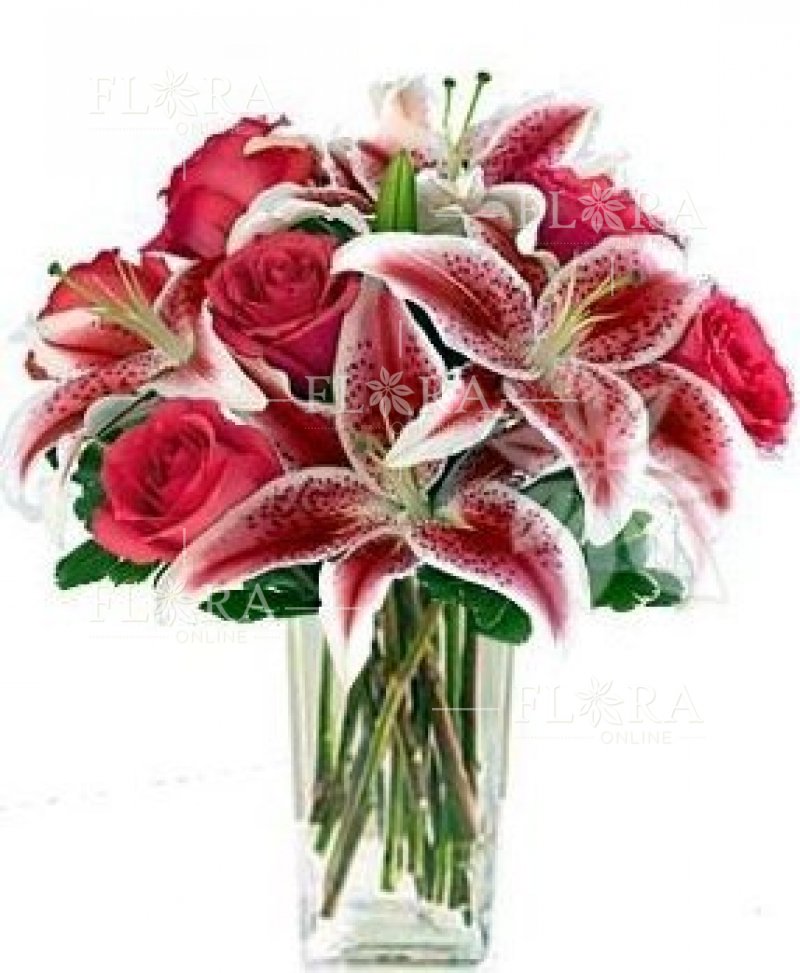 Flower delivery - Lilies and roses