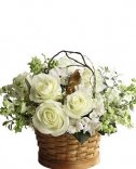 Doručenie kvetín - Kvetinový košík biely