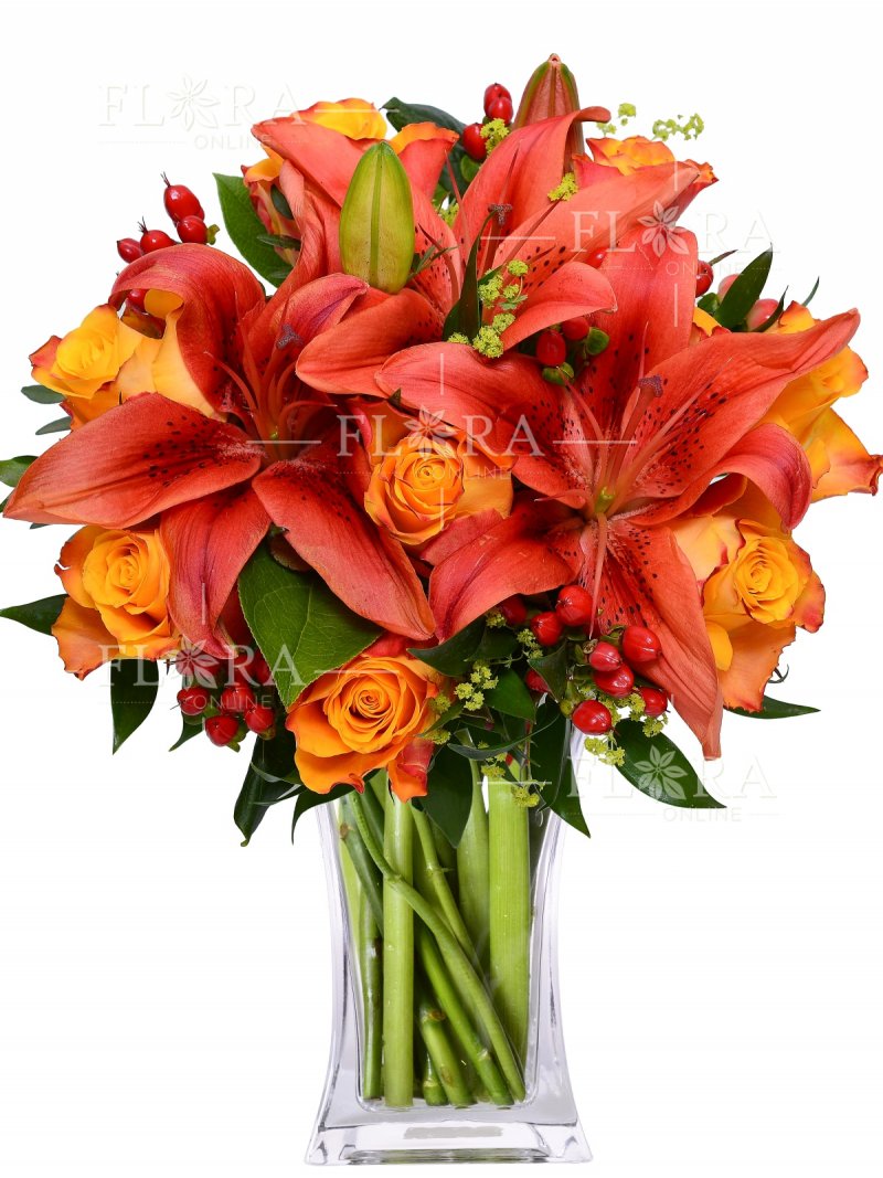 Orange bouquet: flower delivery