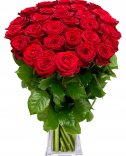 25 красных роз: доставка цветов