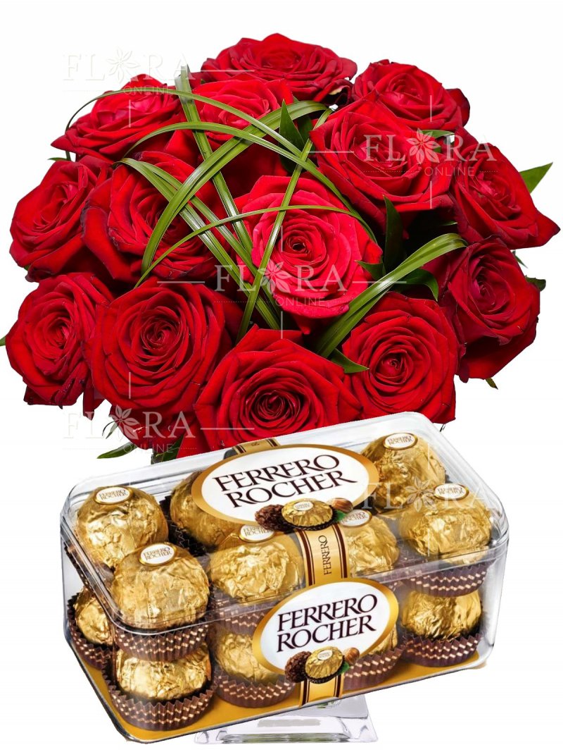 Flower delivery - Gift set of roses